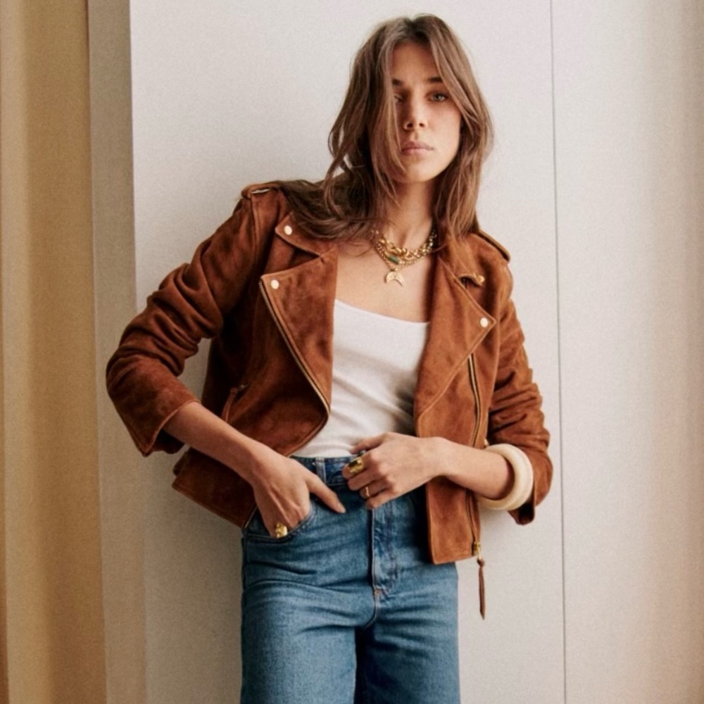 Camel Brown Suede Jacket